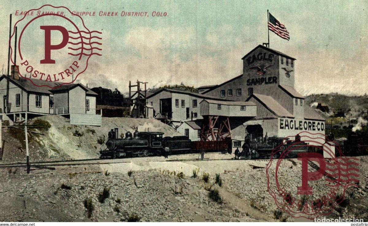 Postales: EAGLE SAMPLER CRIPPLE CREEK DISTRICT COLORADO RAILROAD RAILWAY CHEMIN DE FER EEUU USA