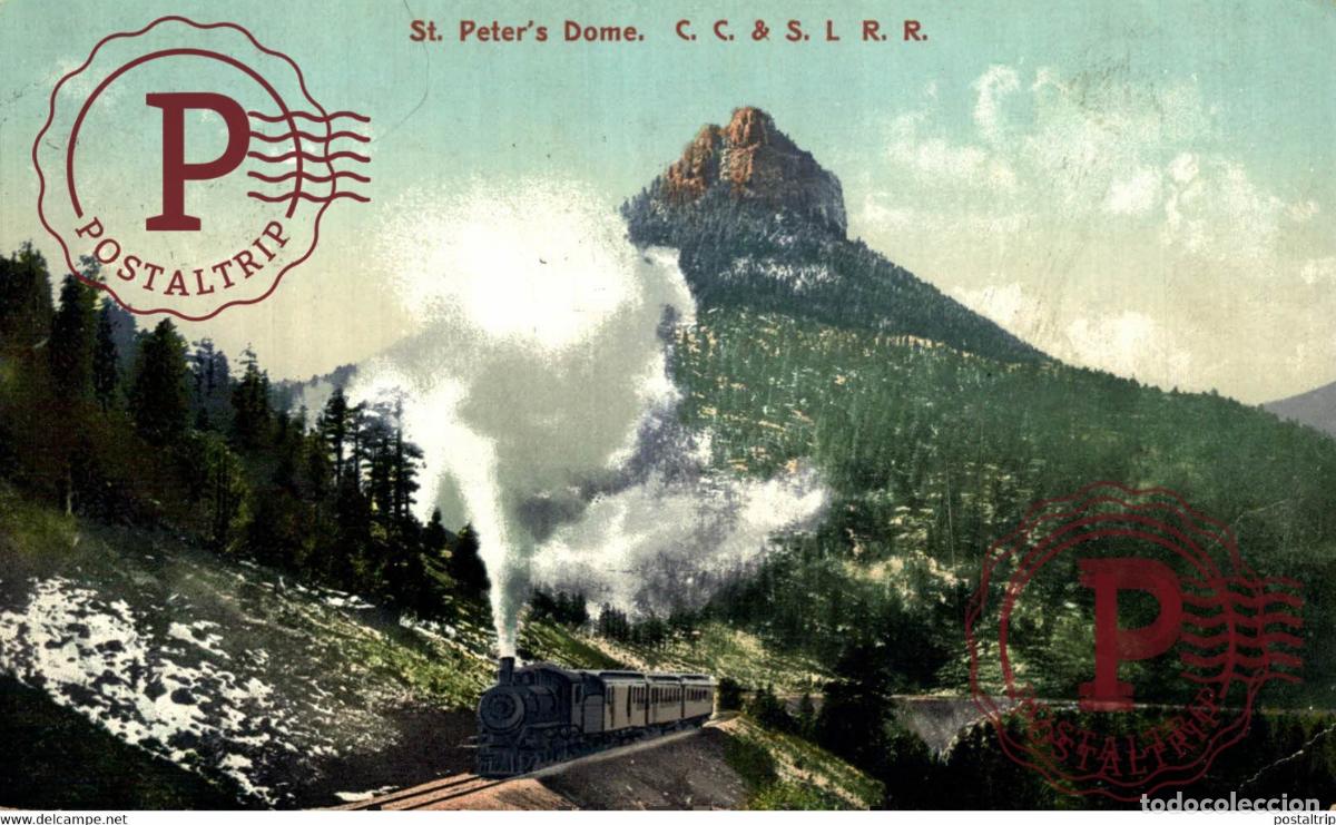 Postales: St. Peters Dome, Cripple Creek Short Line Railroad, Colorado RAILROAD RAILWAY CHEMIN DE FER EEUU U