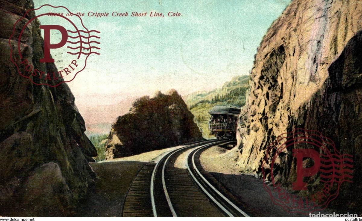 Postales: SCENE ON Cripple Creek Short Line Railroad, Colorado RAILROAD RAILWAY CHEMIN DE FER EEUU USA