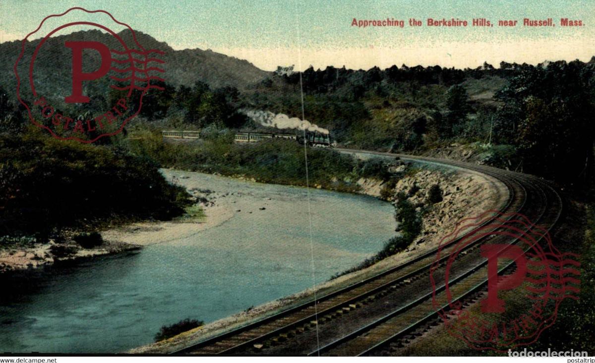 Postales: BERKSHIRE HILLS APPROACHING NEAR RUSSELL MASS MASSACHUSETTS RAILROAD RAILWAY CHEMIN DE FER EEUU USA