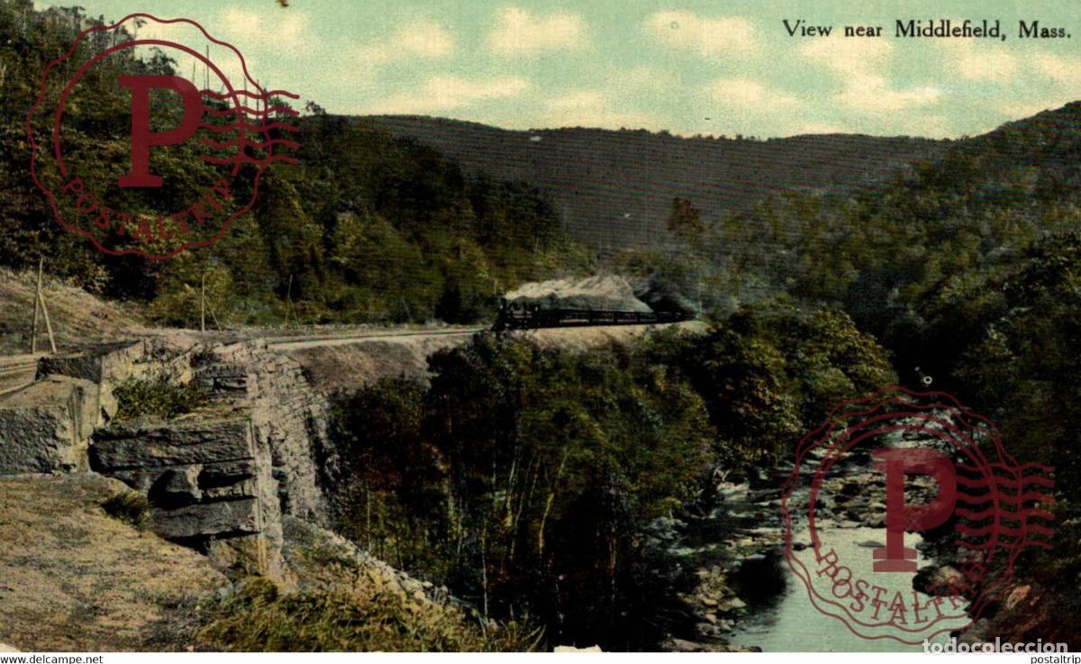 Postales: VIEW NEAR MIDDLEFIELD MASS MASSACHUSETTS RAILROAD RAILWAY CHEMIN DE FER EEUU USA