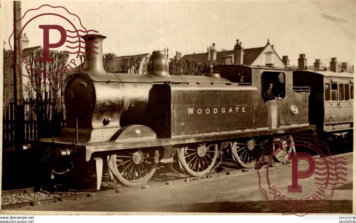 Postales: WOODGATE. REAL PHOTO. TREN TRAIN TREIN.