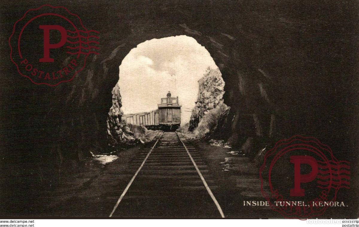 Postales: INSIDE TUNNEL. KENORA. TREN TRAIN TREIN.