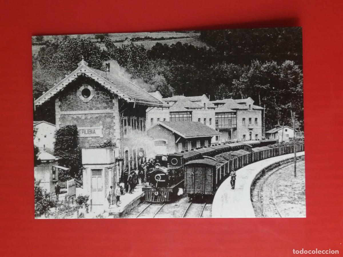 Postales: POSTAL 18965 NUEVA-EUROFER 4205 ESTACION DE TRUBIA ASTURIAS FERROCARRIL VASCO ASTURIANO