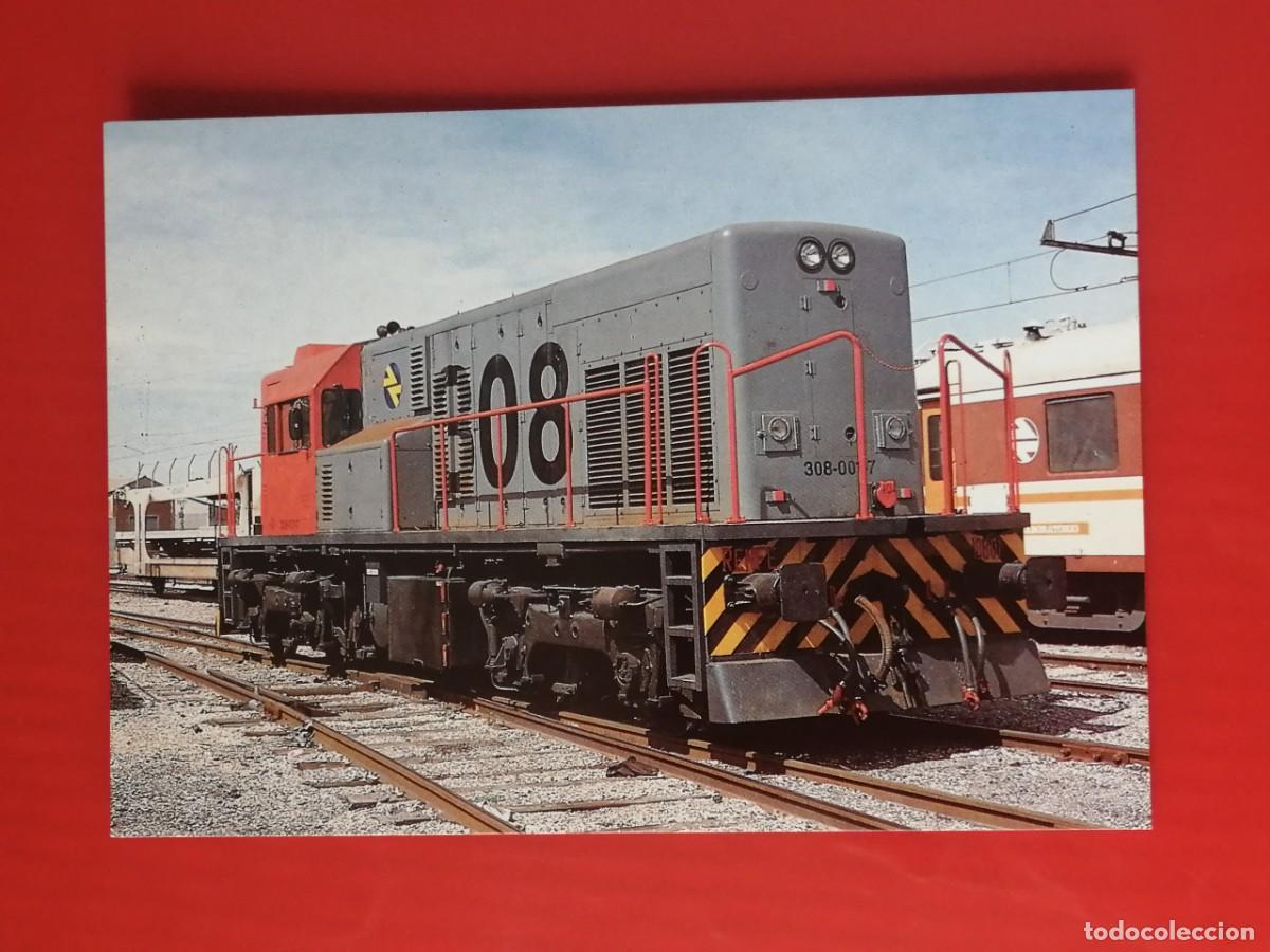 Cartes Postales: POSTAL 18927 NUEVA-EUROFER 367 LOCOMOTORA RENFE 308-001-7 VILLAVERDE BAJO MADRID -FERROCARRIL