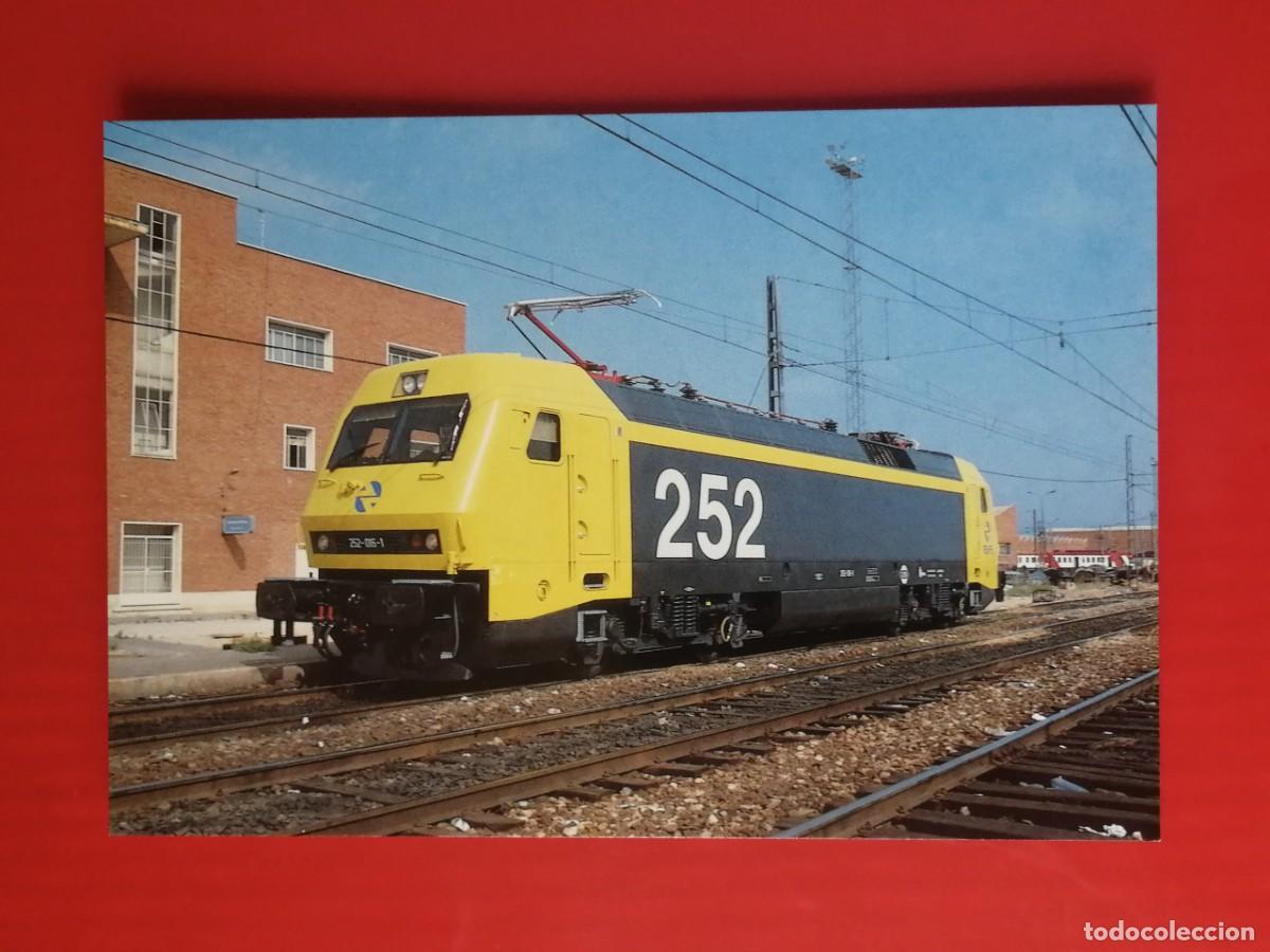 Postales: POSTAL 18924 NUEVA-EUROFER 364 LOCOMOTORA RENFE 252-016-1 FUENCARRAL MADRID -FERROCARRIL