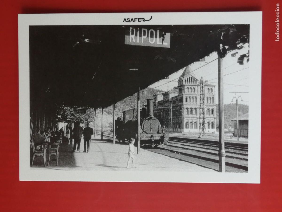 Cartoline: POSTAL 18915 NUEVA-ASAFER 5 LOCOMOTORA 030-2606 FERROCARRIL TRANSPIRENAICO ESTACION RIPOLL LLEIDA