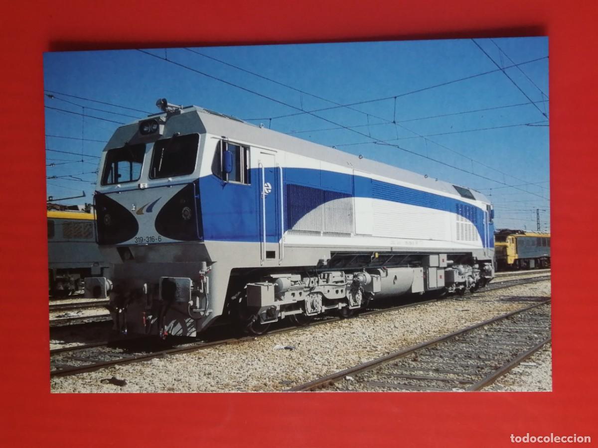 Cartoline: POSTAL 18941 NUEVA-EUROFER 848 LOCOMOTORA RENFE 319-316-6 MADRID FUENCARRAL -FERROCARRIL