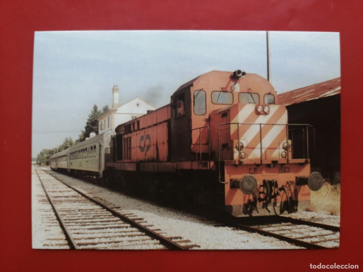 Postales: POSTAL 19650 NUEVA-PORTUGAL APAC-2&ordf; SERIE &ndash; CHAN&Ccedil;A, TREN VIAJEROS BADAJOZ &ndash; ABRANTES LOC. 1563