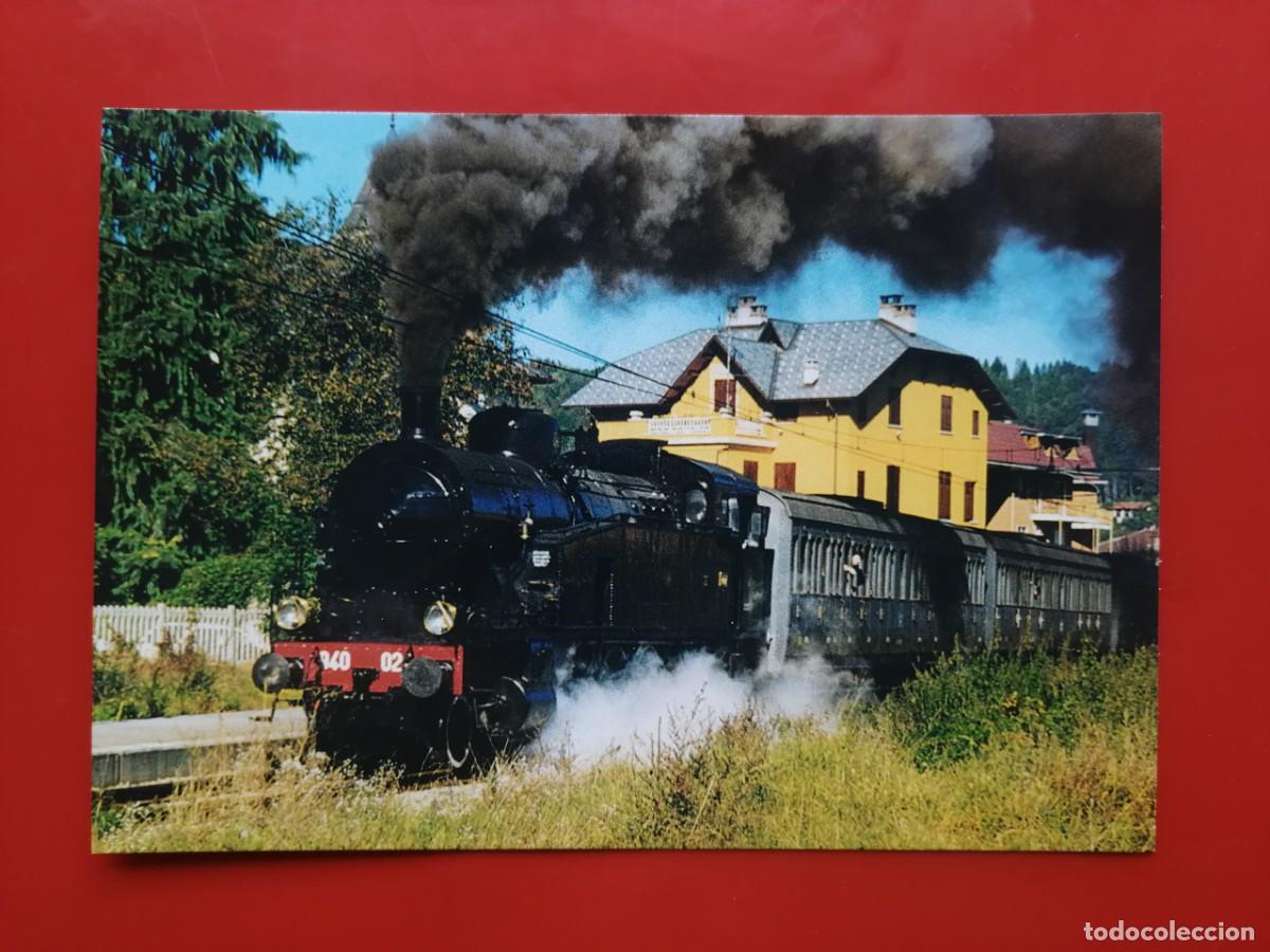Postales: POSTAL 19646 NUEVA-ITALIA UNIFER &ndash; 150 ANIV. TRENO A CUNEO &ndash; ROCCAVIONE, TREN VIAJEROS LOC. GR 940.0