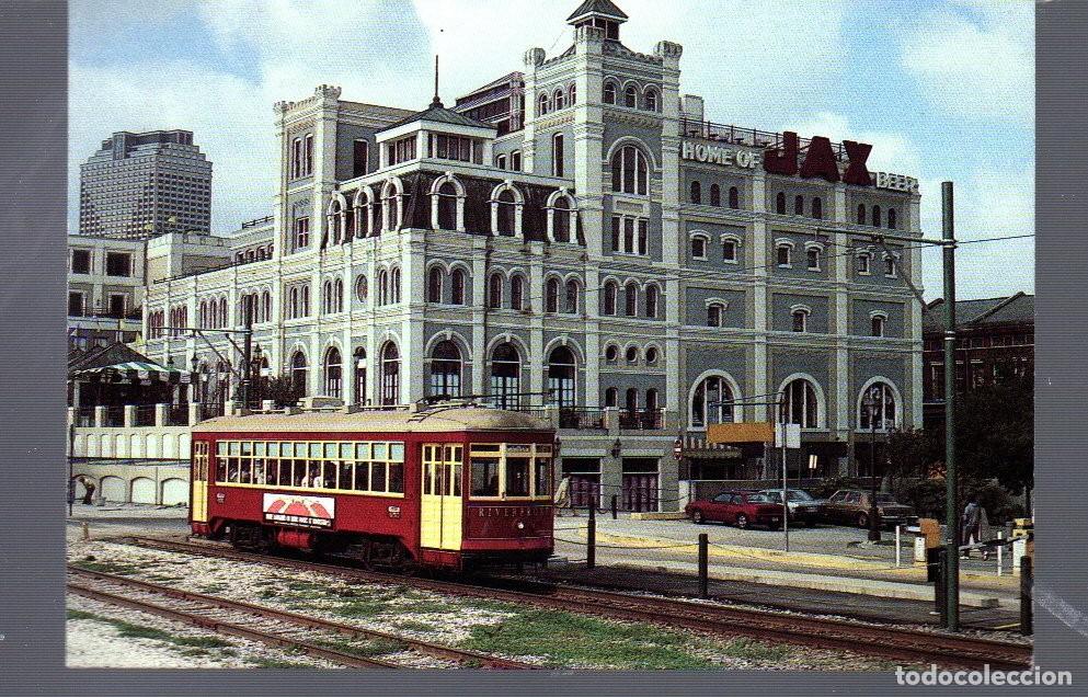 Postales: POSTAL DE NAW ORLEANS RIVERFRONT STREETCAR PUBLICIDAD by SAMUEL R HONCZARUK