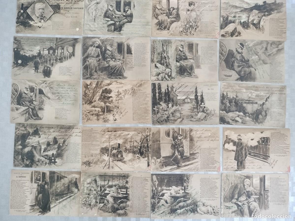 Postales: COLECCI&Oacute;N COMPLETA DE 20 POSTALES DE EL TREN EXPRESO DE RAM&Oacute;N DE CAMPOAMOR