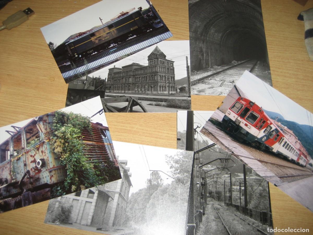 Postales: 7 fotos , tren ferrocarril , linea de Puigcerd&agrave; tunel , estaci&oacute;n Ripoll y Ribas 1999 ...