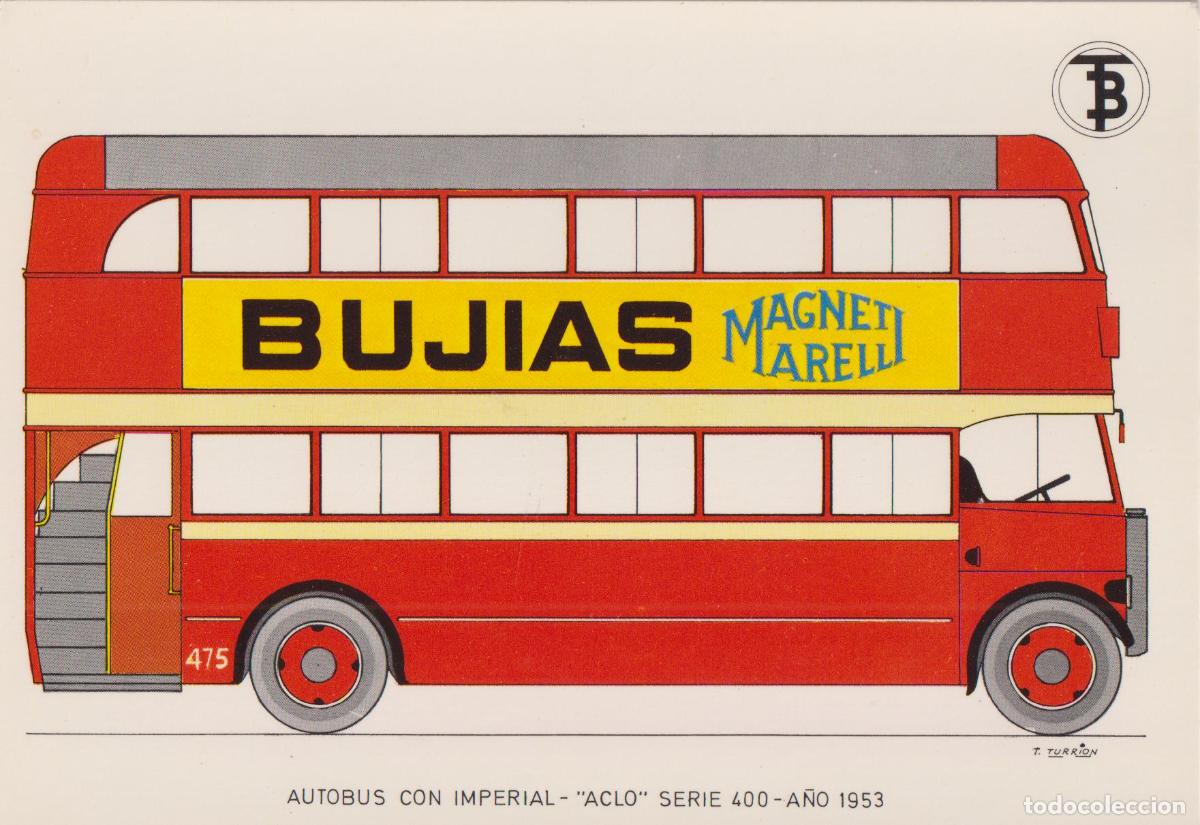 Postales: AUTOBUS CON IMPERIAL ACRO TIPO 400 A&Ntilde;O 1963 - TRANSPORTES DE BARCELONA N&ordm;44