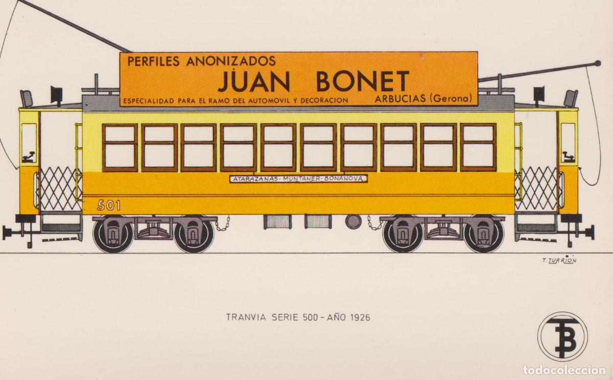 Postales: TRANVIA SERIE 500 A&Ntilde;O 1926 - TRANSPORTES DE BARCELONA