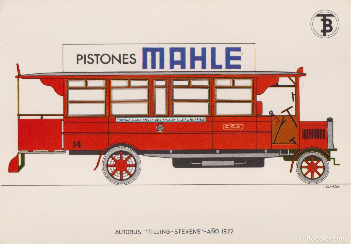 Postales: AUTOBUS TILLING -STEVENS A&Ntilde;O 1922 - TRANSPORTES DE BARCELONA