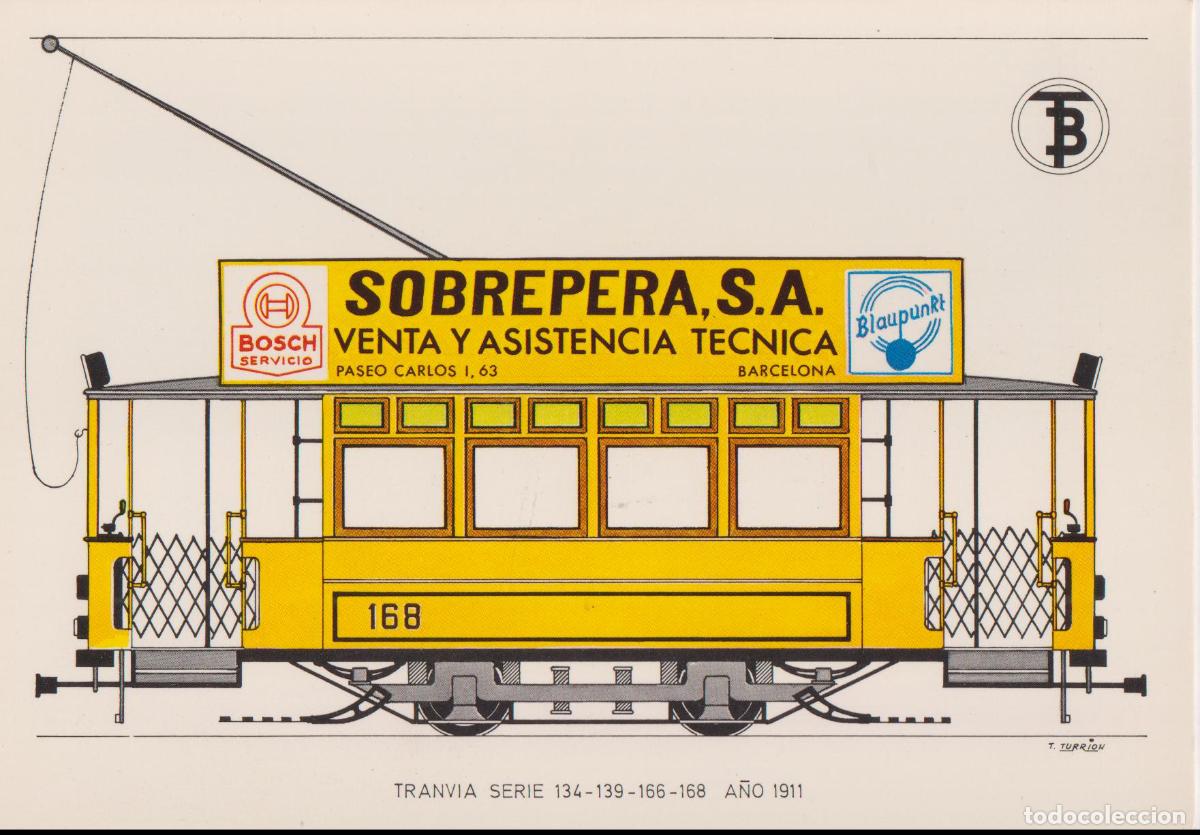Postales: TRANVIA SERIE 134-139-166-168 A&Ntilde;O 1911 - TRANSPORTES DE BARCELONA
