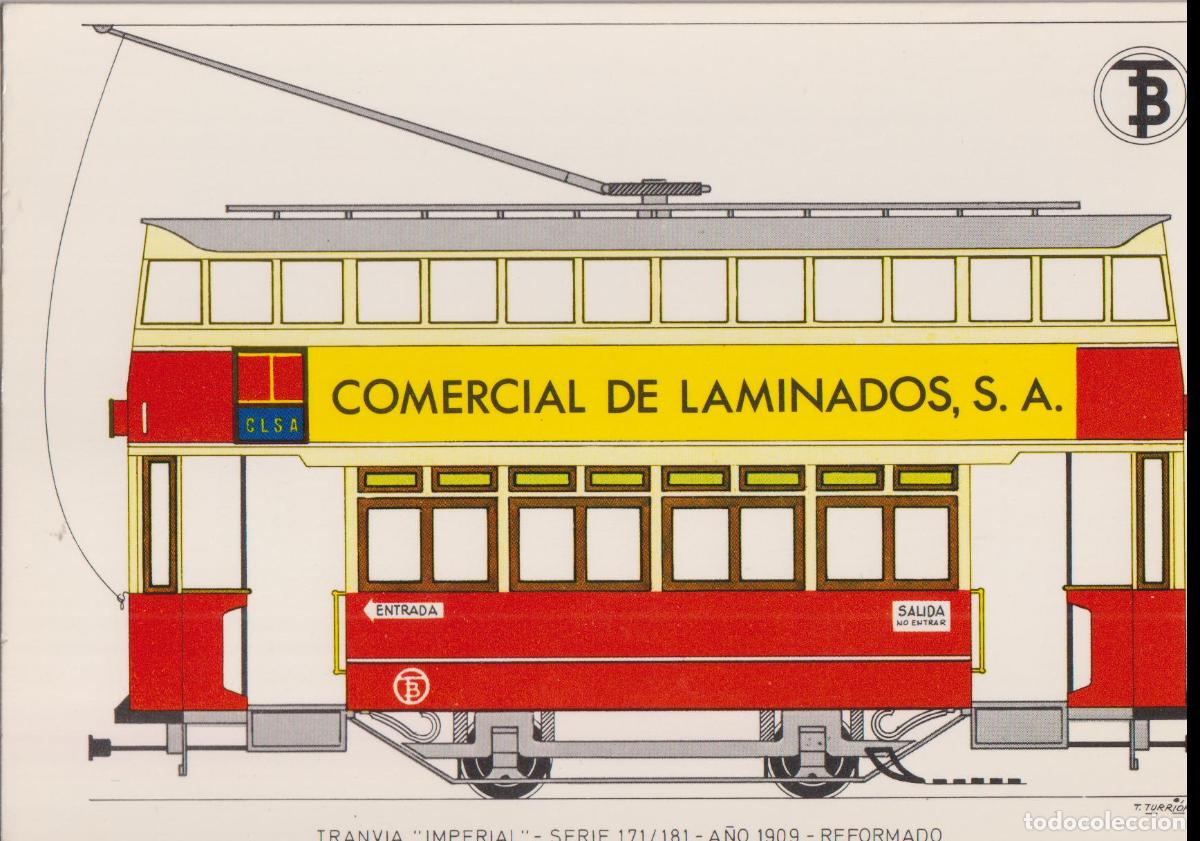 Postales: TRANVIA IMPERIAL SERIE 171/181 A&Ntilde;O 1909 REFORMADO - TRANSPORTES DE BARCELONA