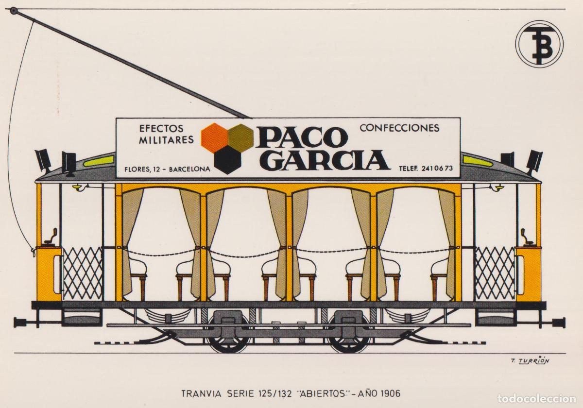 Postales: TRANVIA SERIE 125/132 ABIERTOS A&Ntilde;O 1906 - TRANSPORTES DE BARCELONA