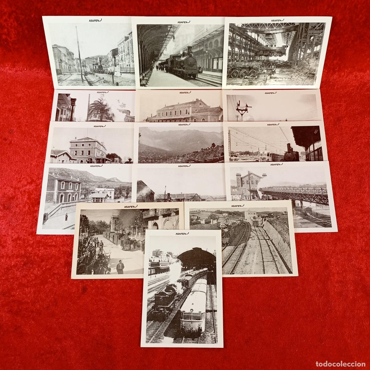 Postales: LOTE 15 POSTALES DE TRENES - COLECCI&Oacute;N ASAFER - FERROCARRIL - VER FOTOS / 2047