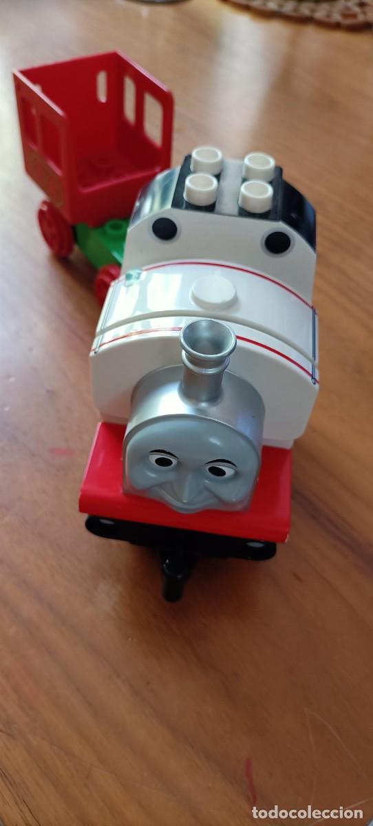Postales: TREN DE JUGUETE CON UN VAG&Oacute;N MARCA STANLEY. PERFECTO ESTADO, NO SE US&Oacute;.