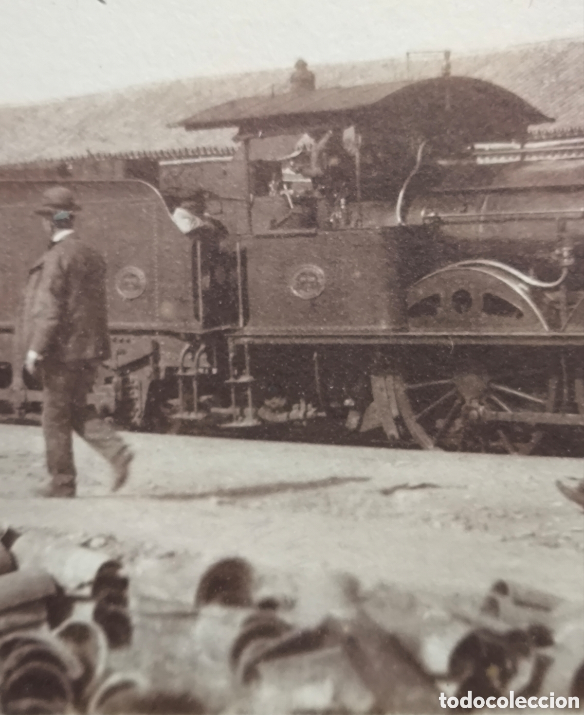 Postales: ESPA&Ntilde;A LOCOMOTORA VAPOR MZA POSTAL ESTEREOSC&Oacute;PICA ANIMADA C. 1915