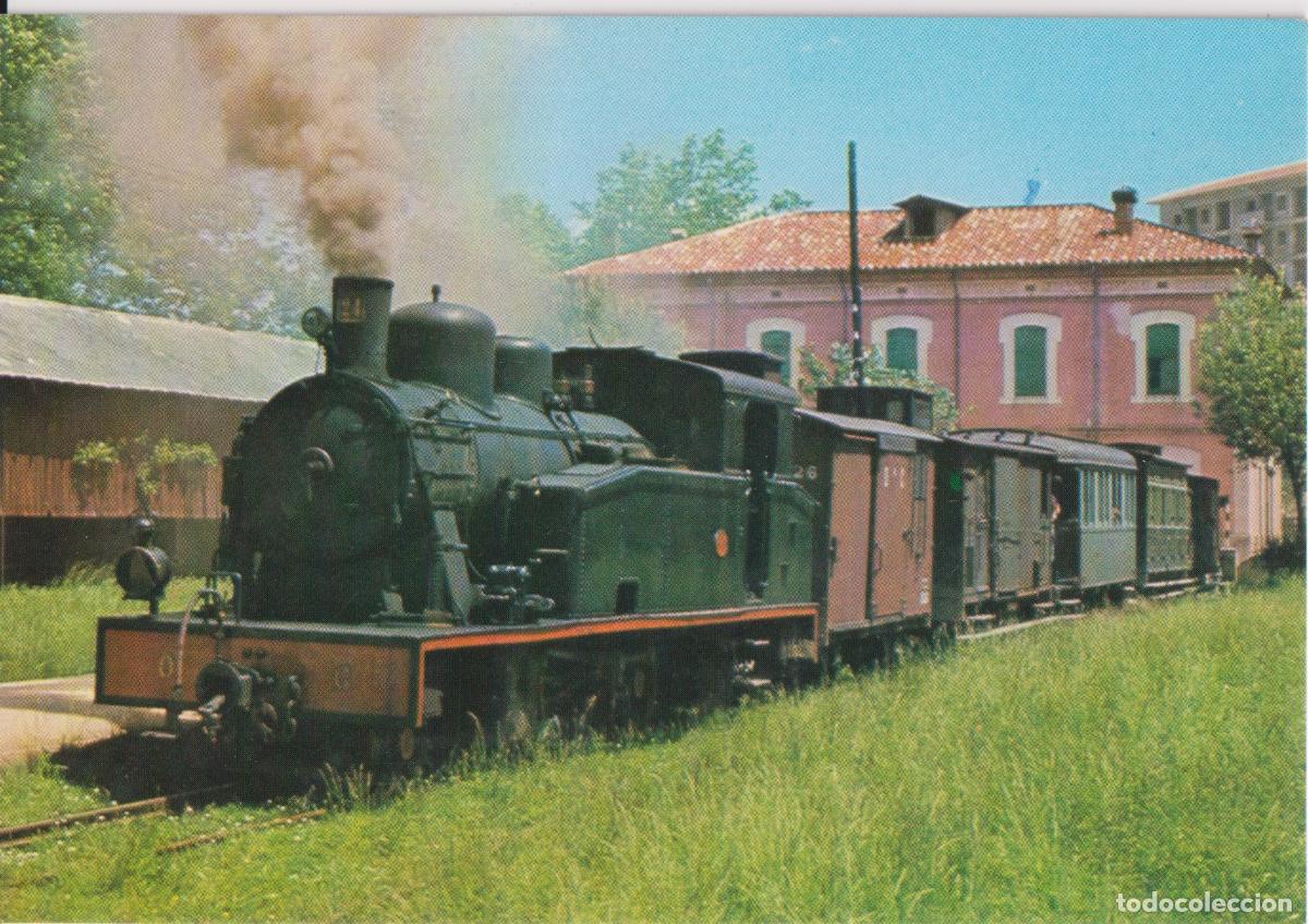 Postales: CARRILET OLOT-GIRONA, LOCOMOTORA SERIE 21/24 TIPUS 131T &ndash; ED.FERROVIARIES N&ordm;3 &ndash; S/C
