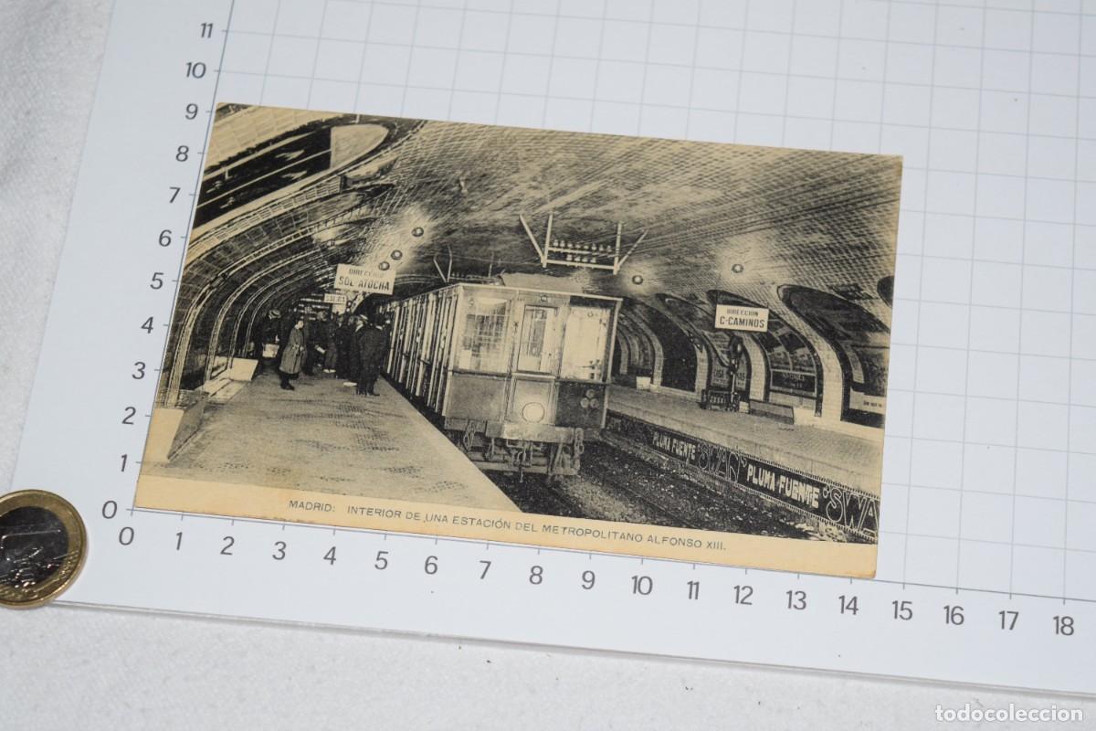 Postales: Interior ESTACI&Oacute;N METRO, postal original, B/N - Sobre principios/mediados 1900 &iexcl;Mira fotos/detalles!