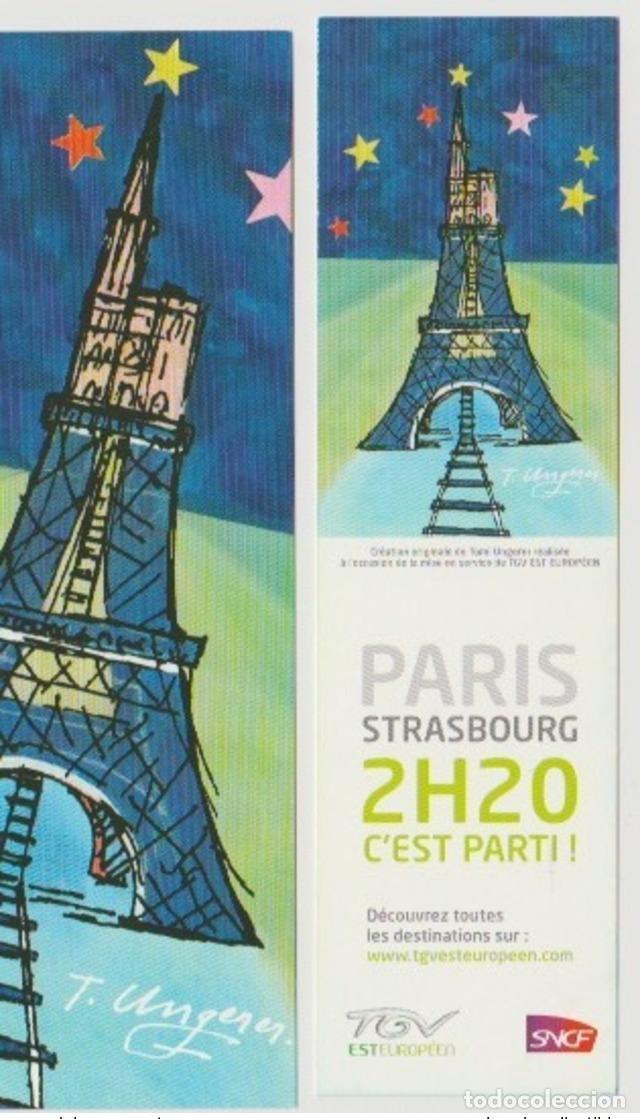 Postales: MARCAP&Aacute;GINAS FRANCIA 2007 TOMI UNGERER TGV TORRE EIFFEL DE EUROPA DEL ESTE SNCF