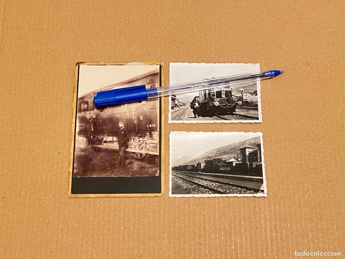 Postales: 3 Fotos antiguas fotograf&iacute;as de tren ferrocarril ferroviario INFANTE Y GARC&Iacute;A
