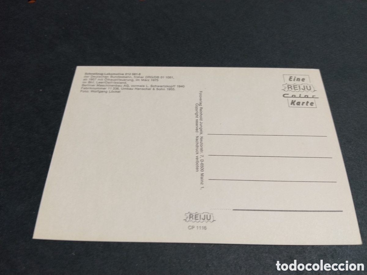 Postales: Postal locomotora Tren - Foto 2