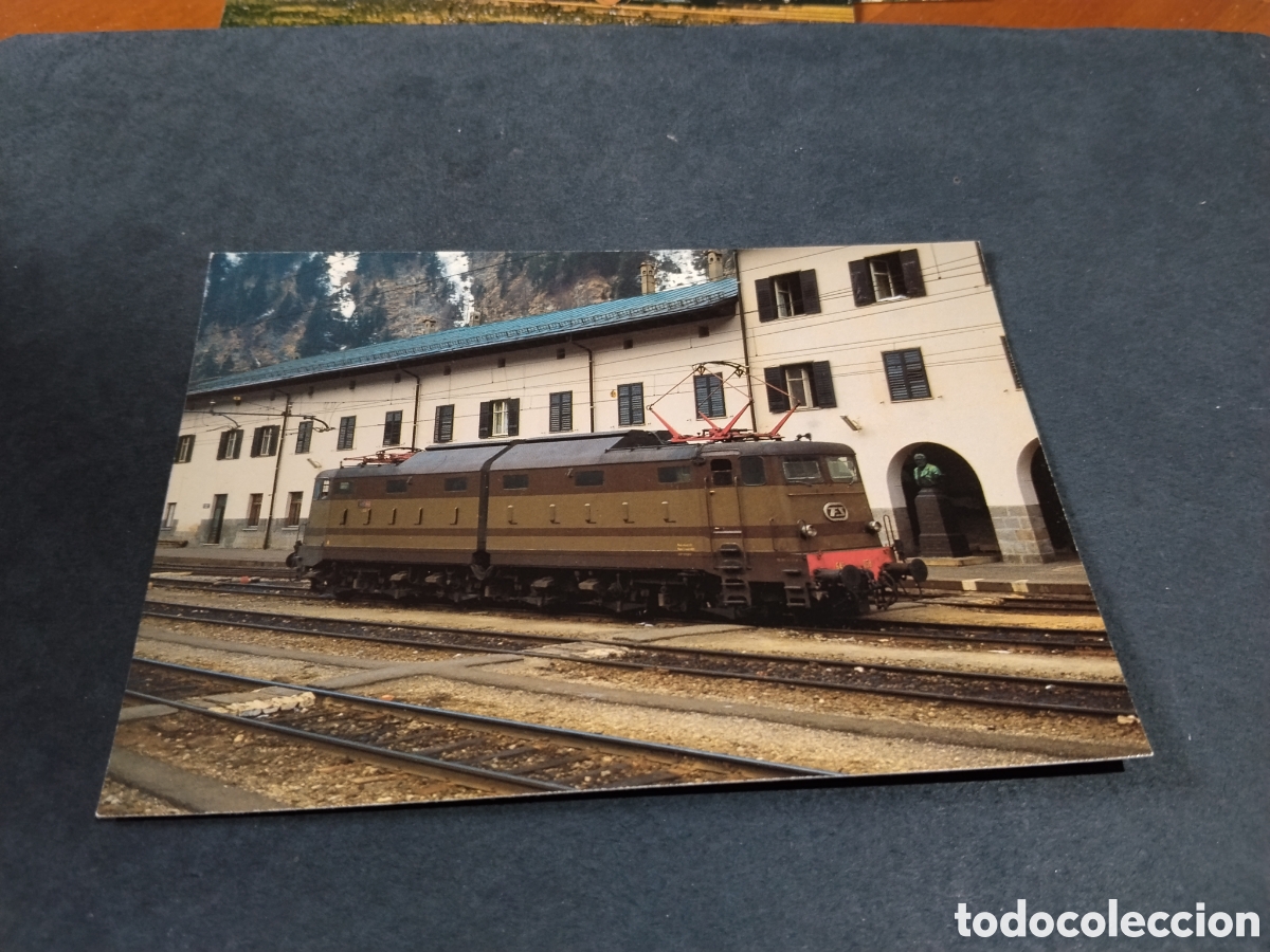 Postales: Postal estaci&oacute;n, locomotora Tren