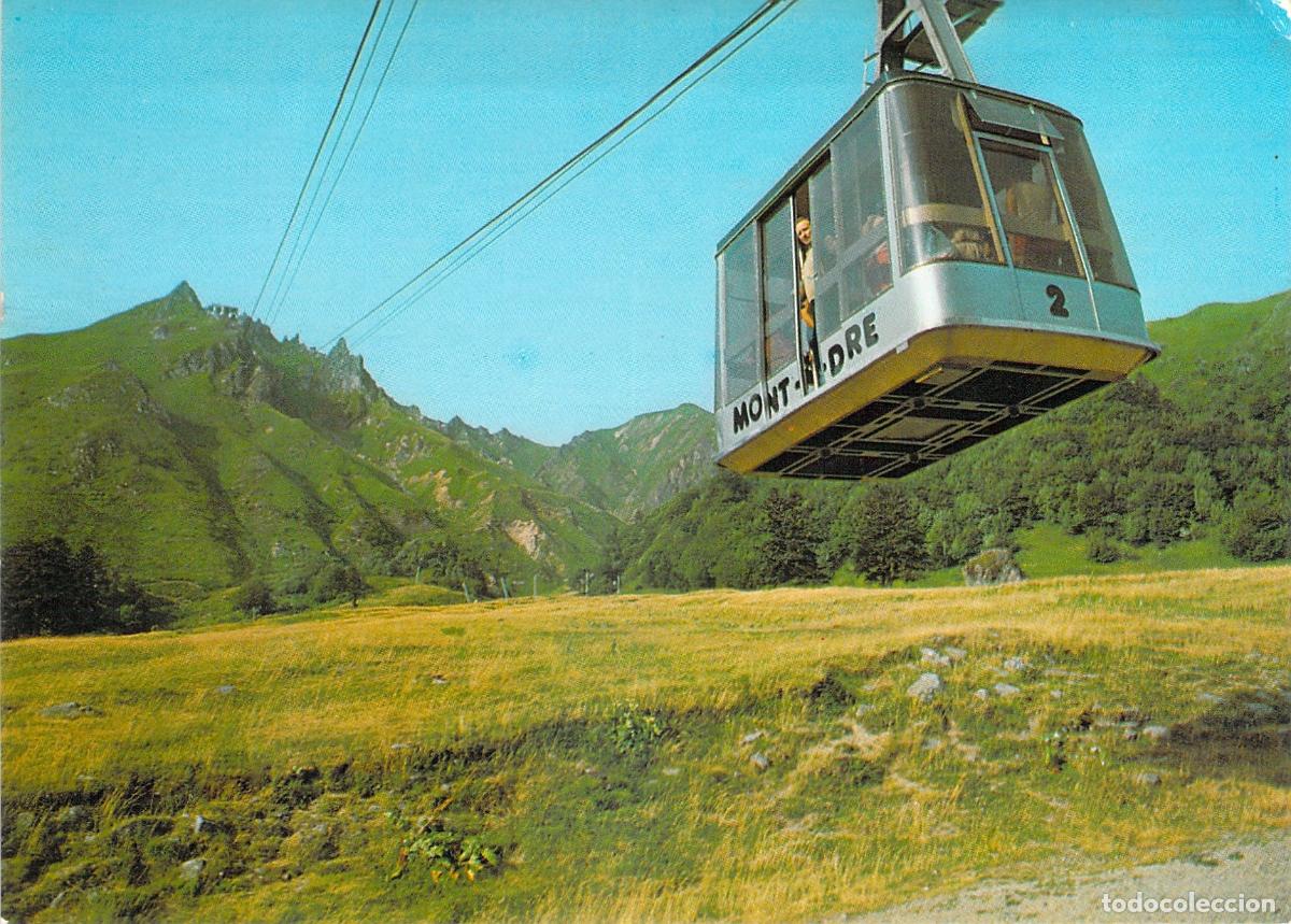 Postales: Postal de telef&eacute;rico bajando del Puy de Sancy en Auvernia, Francia