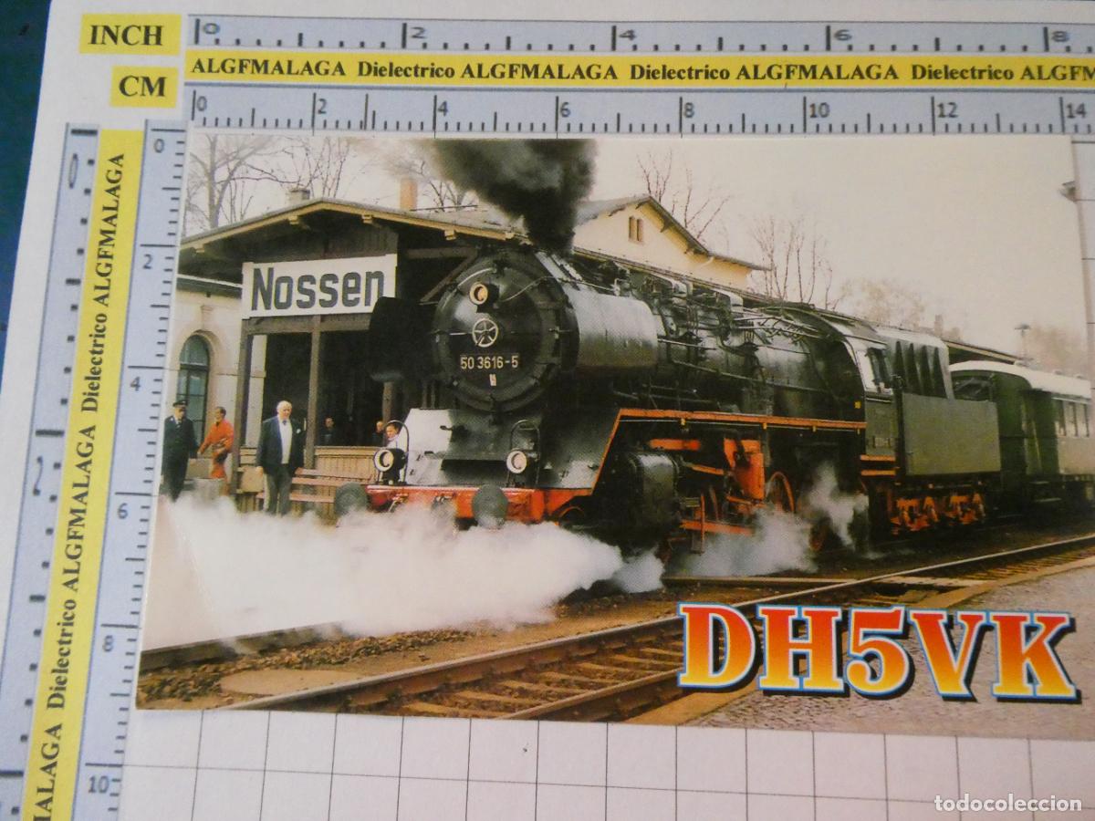 Postales: POSTAL DE TRENES FERROCARRILES. ALEMANIA. TREN FERROCARRIL VAPOR ESTACI&Oacute;N NOSSEN 2483