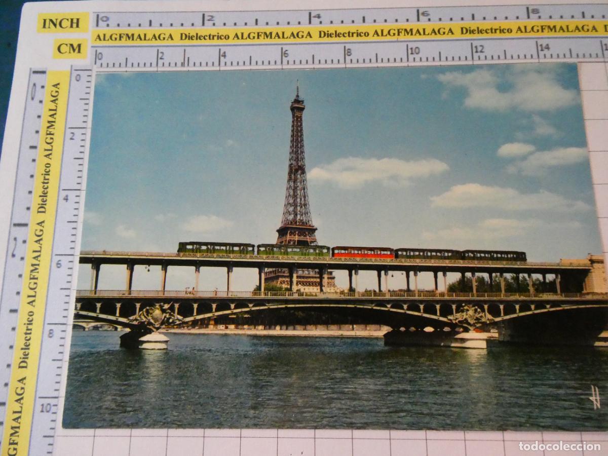 Postales: POSTAL DE TRENES FERROCARRILES. FRANCIA PARIS TORRE EIFFEL TREN CERCAN&Iacute;AS PONT BIR HAKEIM 2485