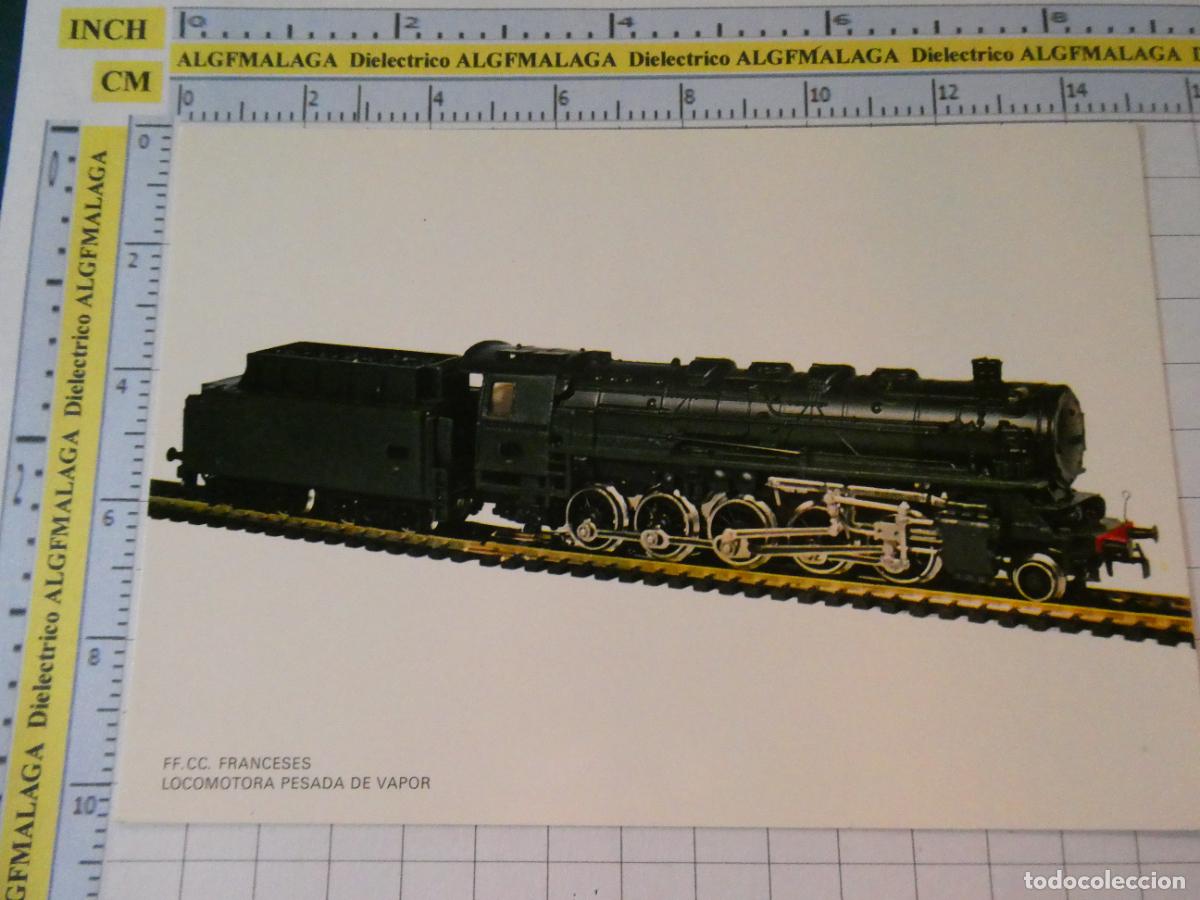 Postales: POSTAL DE TRENES FERROCARRILES. A&Ntilde;O 1969 FFCC FRANCESES LOCOMOTORA PESADA VAPOR 2492