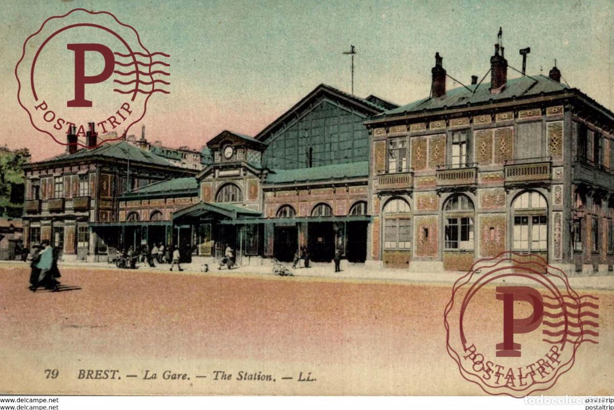 Postales: BREST LA GARE THE STATION