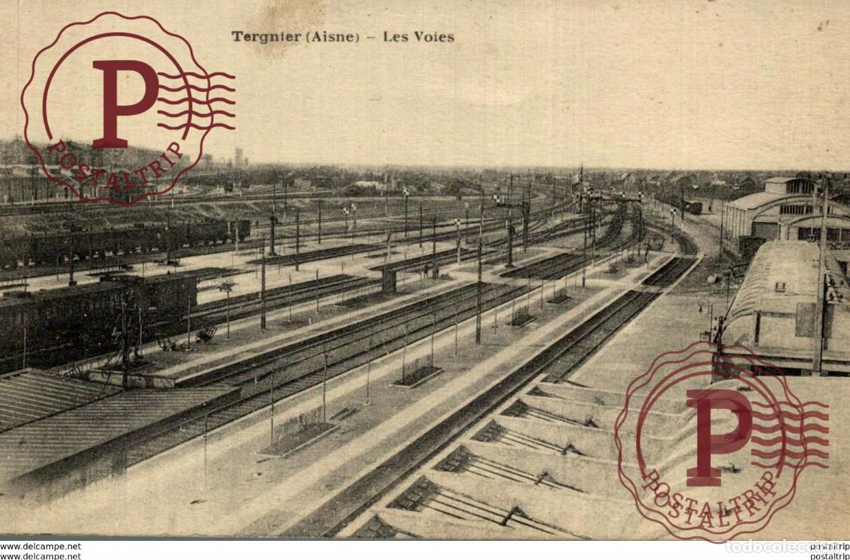 Postales: ERGNIER LES VOIES GARE 02 AISNE