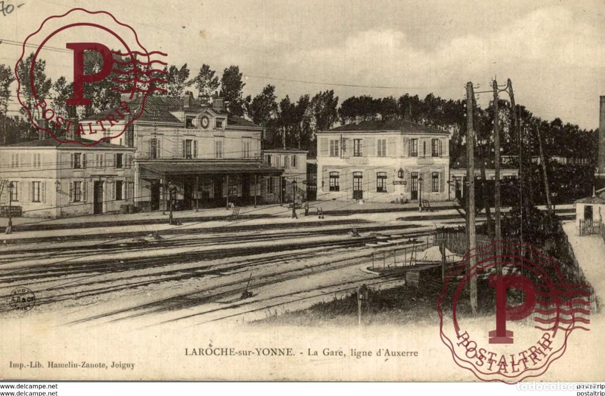 Postales: Laroche sur Yonne -- La Gare