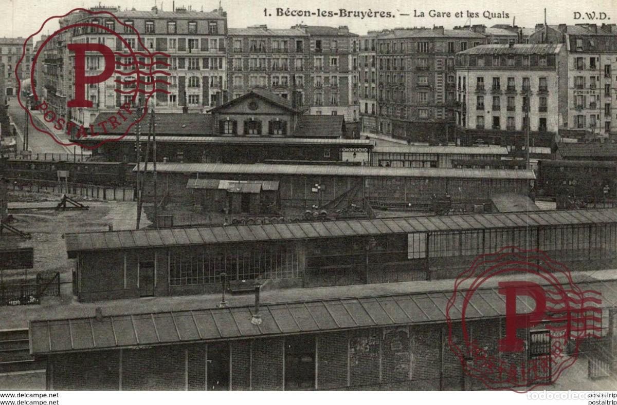 Postales: BECON LES BRUYERES LA GARE ET LES QUAIS