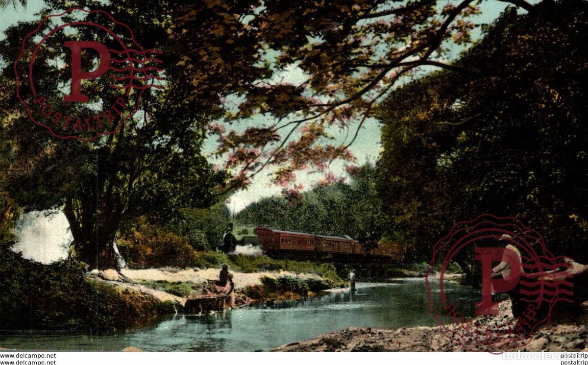 Cartes Postales: FERROCARRIL DE PUERTO CABELLO A VALENCIA ATRAVEZANDO EL PUENTE DE PASO REAL