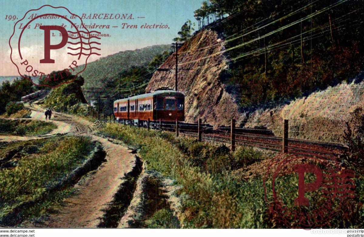 Postales: chemin de fer train - las planas de vallvidrera tren electrico ESPA&Ntilde;A SPAIN