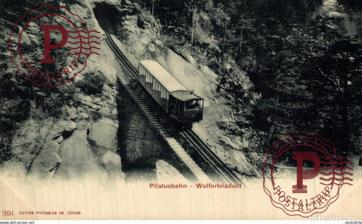 Postales: PILATUSBAHN WOLFORTVIADUCT LU LUCERNE SUISSE TRAIN TREN CHEMIN DE FER RAILWAY
