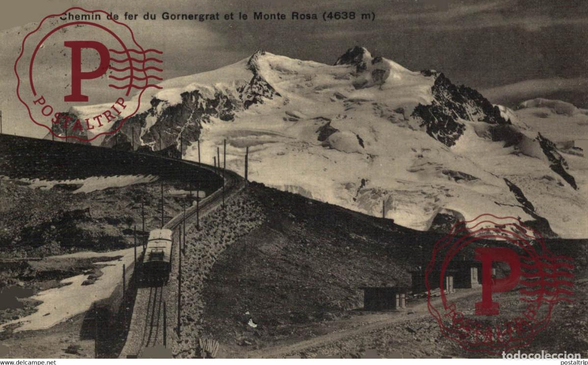 Postales: CHEMIN DE FER DU GORNERGRAT ET LE MONT ROSA VS VALAIS SUISSE TRAIN TREN CHEMIN DE FER RAILWAY