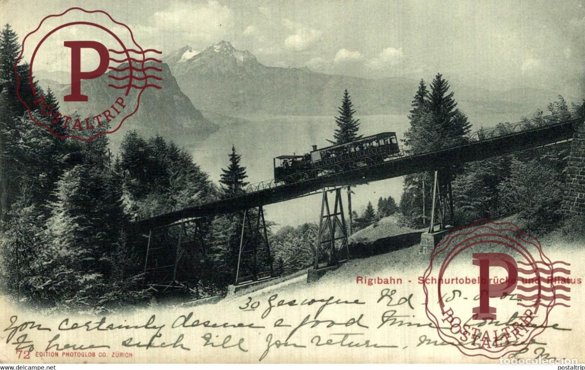 Postales: RIGIBAHN SCHNURTOBELBRUCKE UND PILATUS SZ SCHWYZ TRAIN TREN CHEMIN DE FER RAILWAY