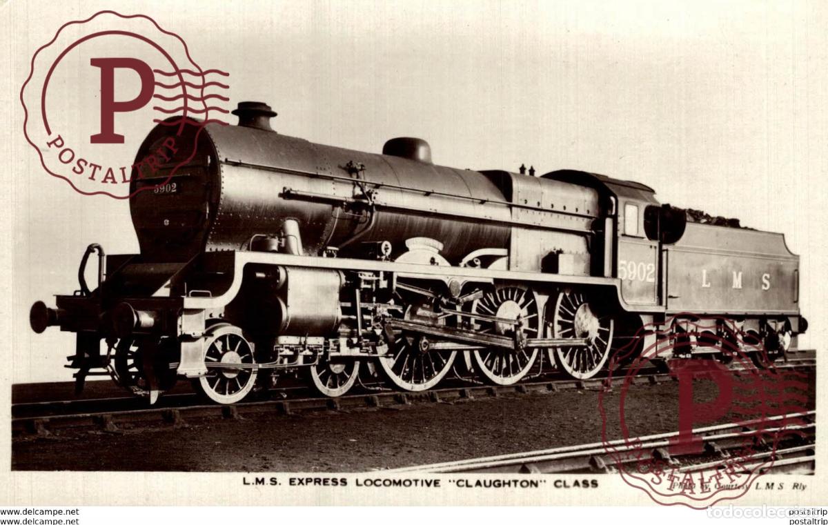 Postales: L.M.S. Express Locomotive Claughton Class. Train, Tren.