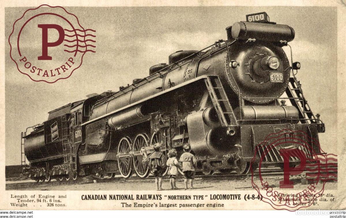 Postales: Canadian National Railways Northern Type Train, Tren.