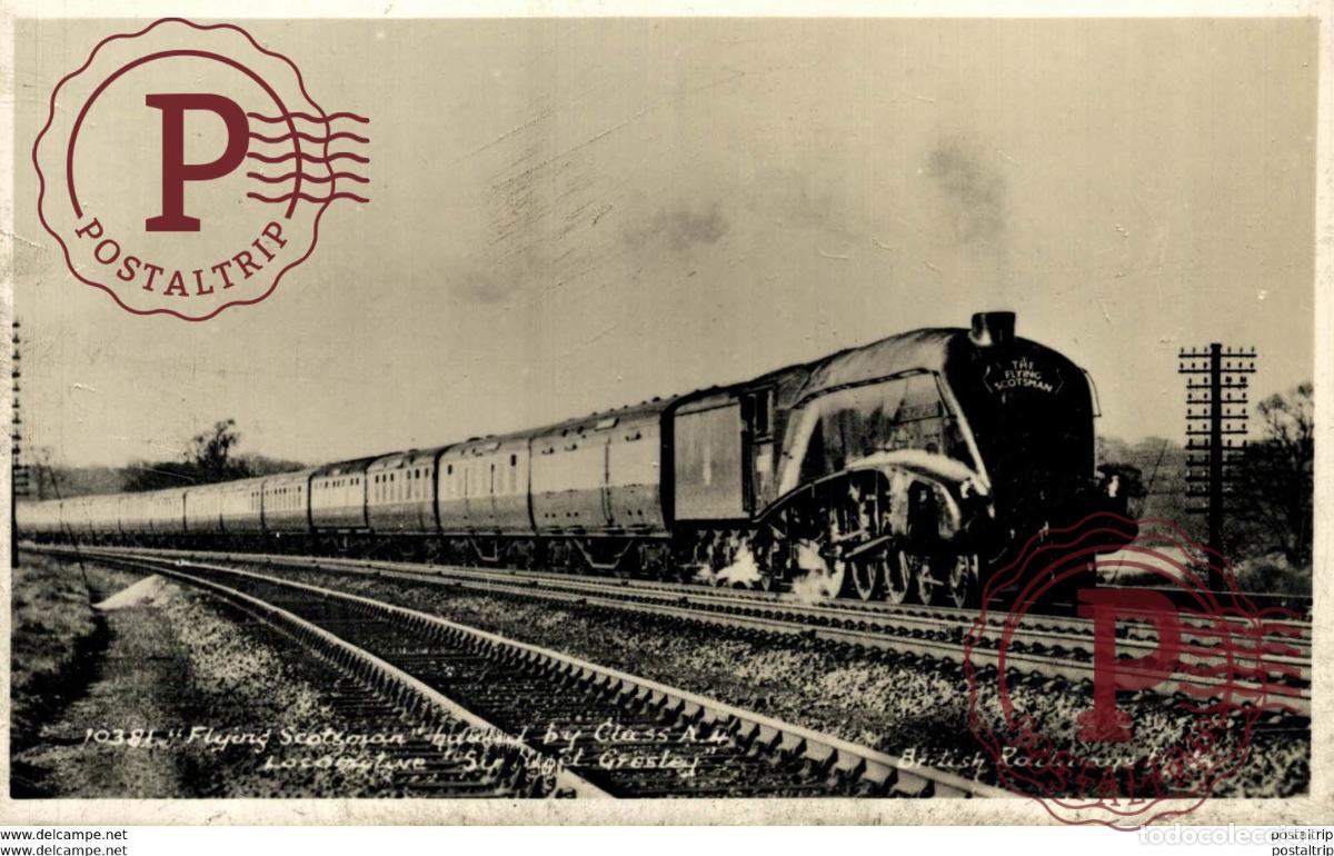Postales: The Flying Scotsman. Train, Tren.