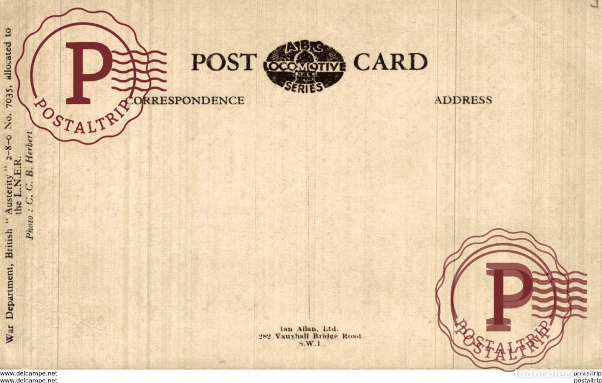 Postales: War Department, British Austerity. Train, Tren. - Foto 2
