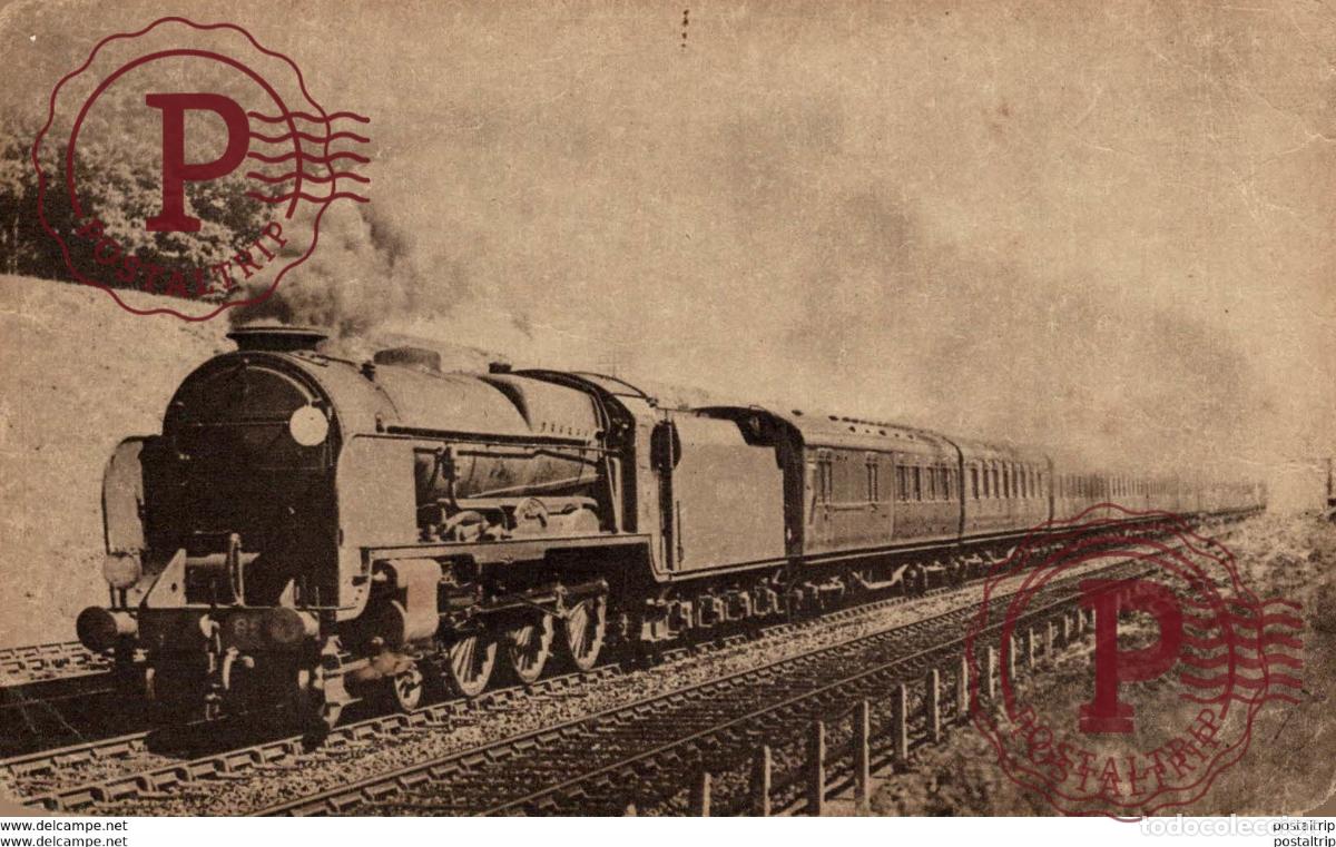 Postcards: S.R. down Bournemouth express, near Hook. Train, Tren.